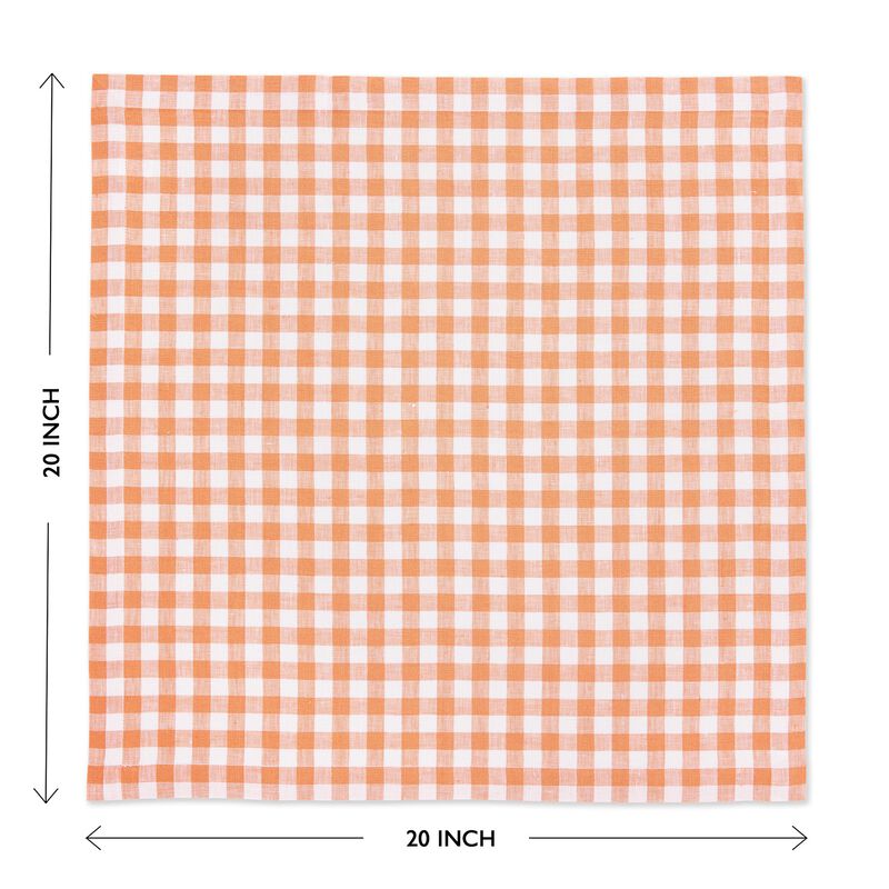 Linen Dinner Napkins - Gingham Check image number 3