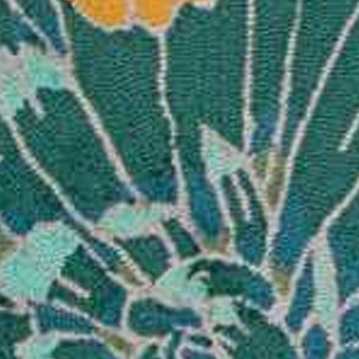 HomeRoots Floral Hand Carved Handmade Area Rug