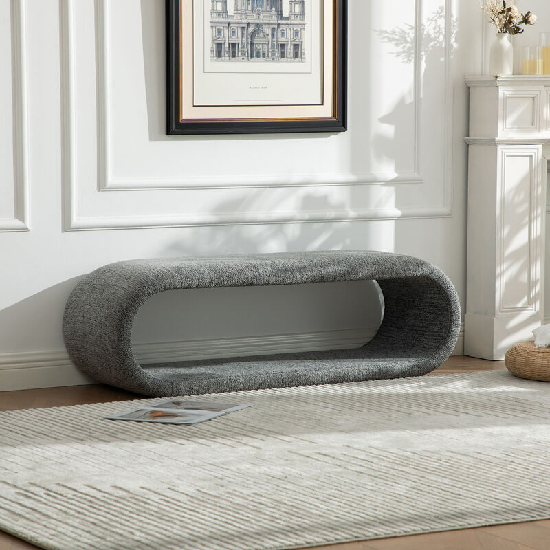 Rospel Chenille Upholstered Bench image number 3