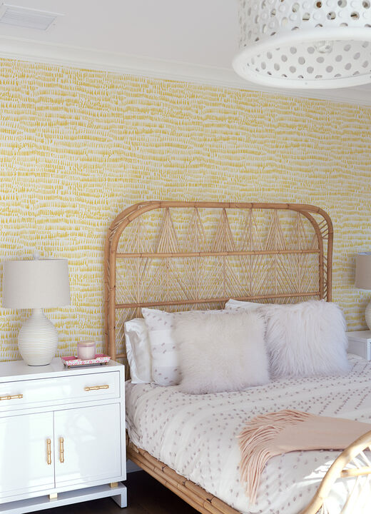 Runes Yellow Brushstrokes Wallpaper