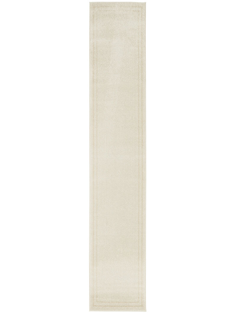 Nourison Essentials NRE02 Ivory/Gold 2' x 6' Rug image number 0