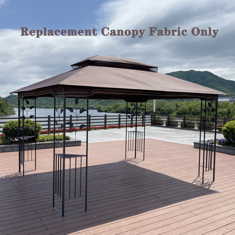 Streamdale 13 X 10FT Patio Double Roof Gazebo Replacement Canopy Top Fabric image number 8