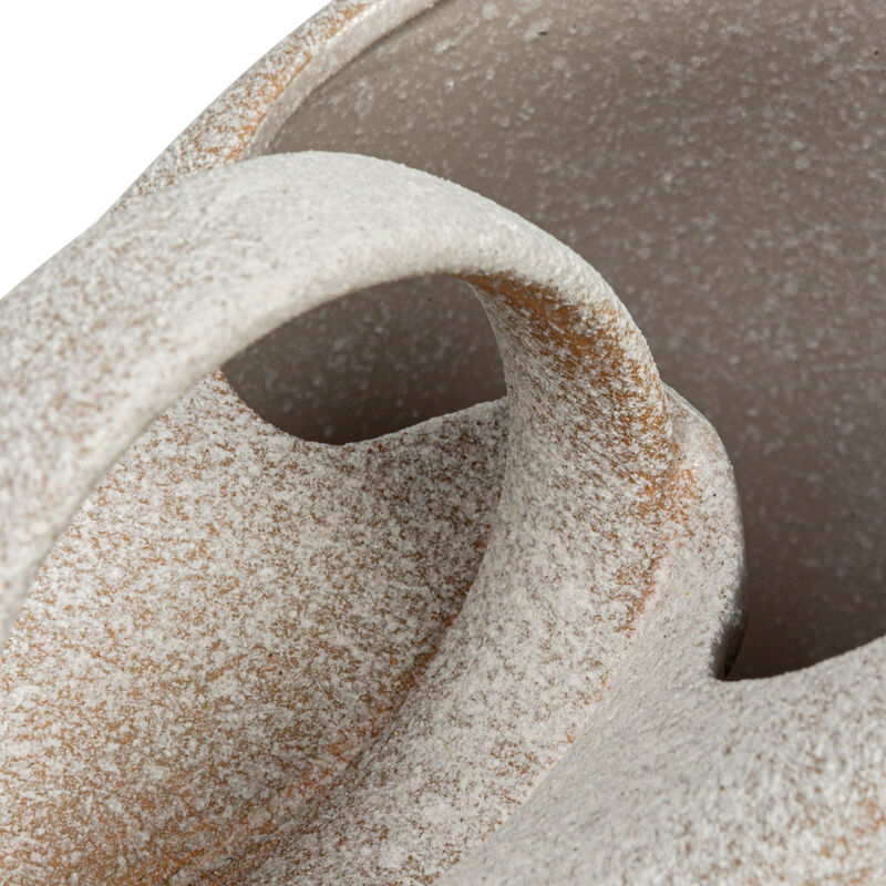 9 Inches 82-Ounce Textured Stoneware Pitcher in Reactive Glaze, White image number 7