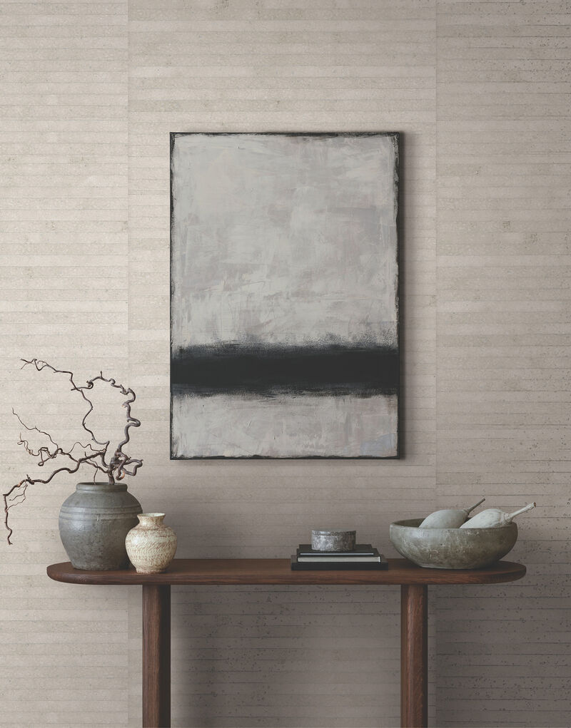 Handcrafted Paper Beige Wallpaper (Set of 2) image number 1