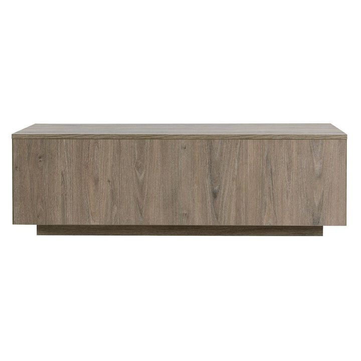 Hudson&Canal Paxton 48 Wide Rectangular Coffee Table in Antiqued Gray Oak