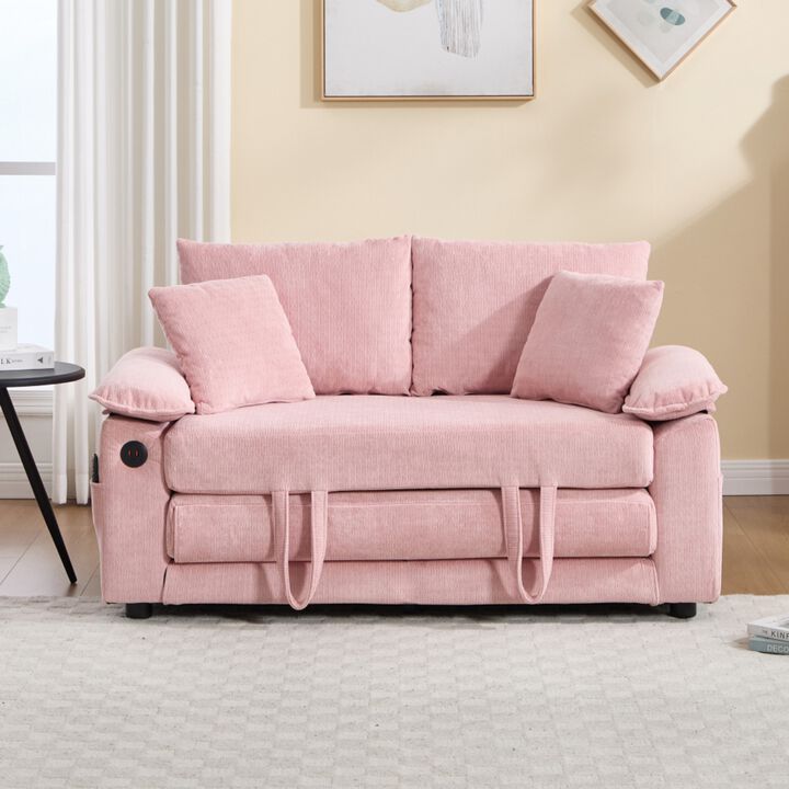 Jidpop 3-in-1 Upholstered Futon Sofa