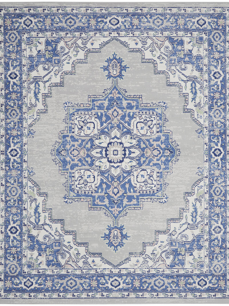 Whimsicle WHS03 Gray/Blue 8' x 10' Rug