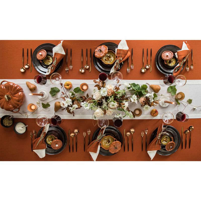 Solino Home Classic Hemstitch 100% Linen Tablecloth &ndash; Handcrafted, Machine Washable, Perfect for Holiday and Everyday Dining