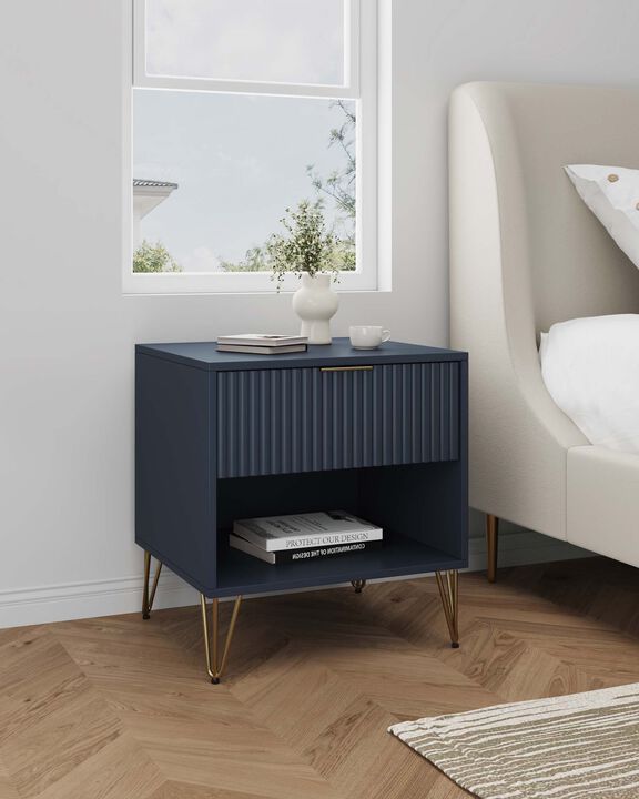 Dumbo 1-Drawer Nightstands in Blue (Set of 2)