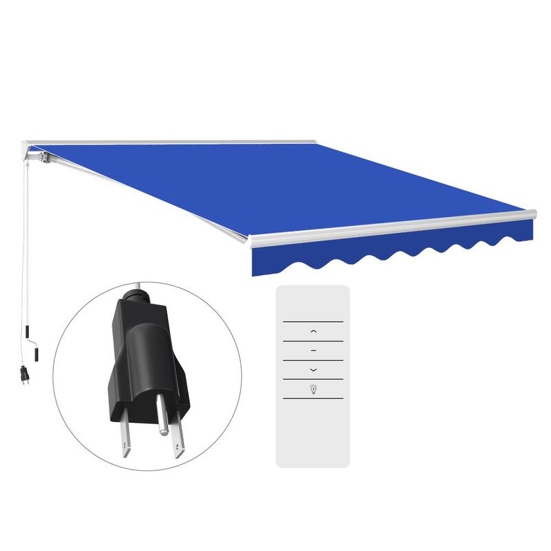 Hivvago 13' x 10' Motorized Retractable Awning with LED Lights image number 0