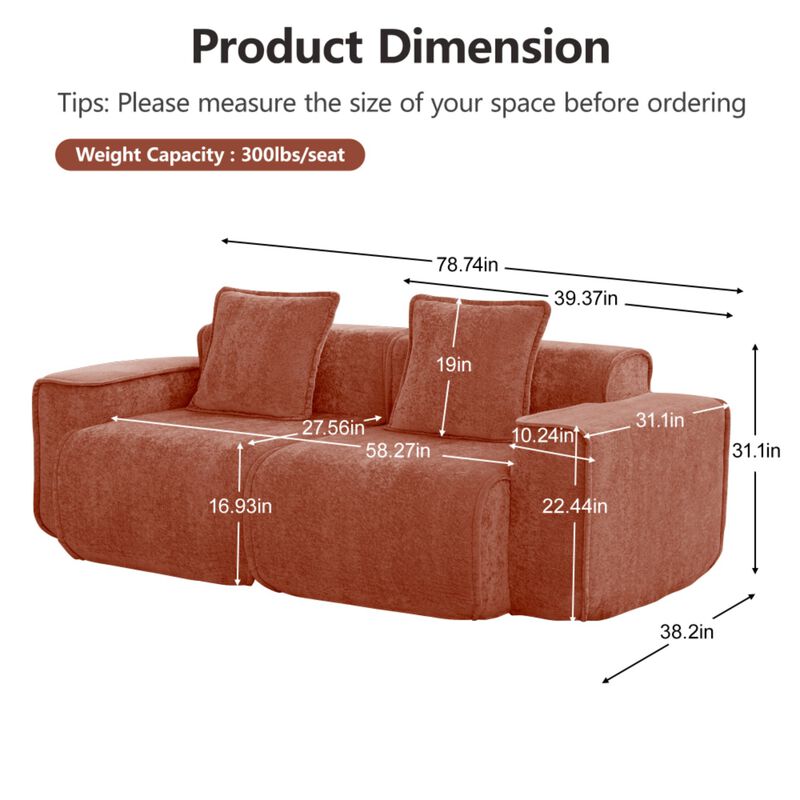 Glaquu Velvet Loveseat image number 9