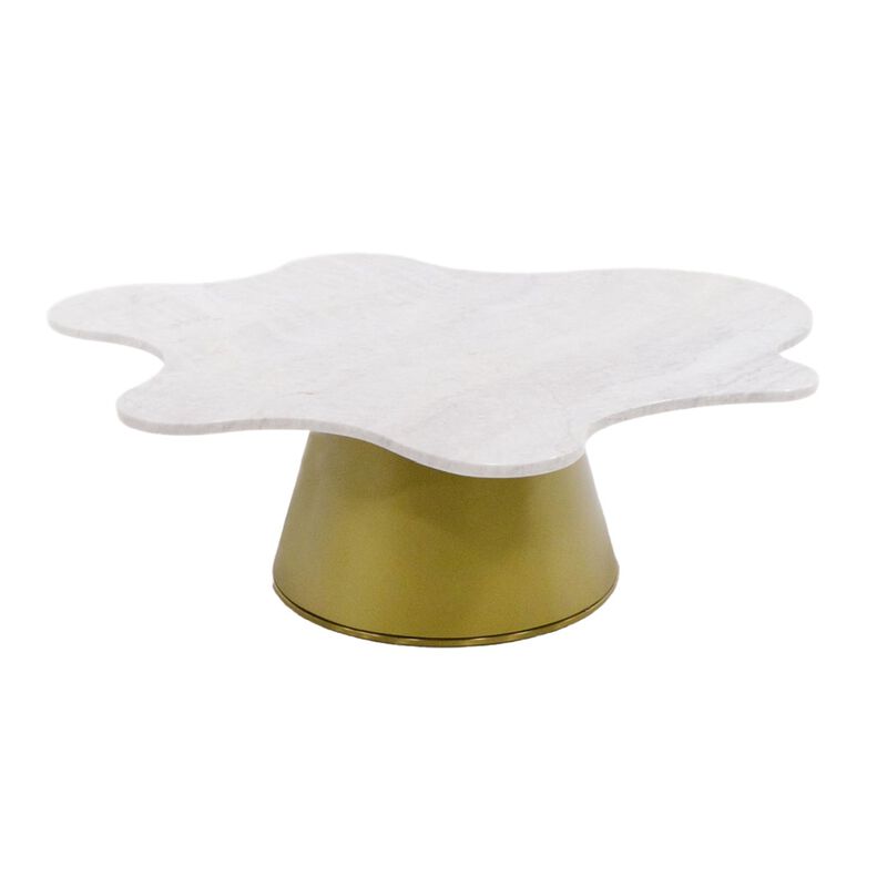 Freeform White Marble Coffee Tables (2) | OROA Modern Gabbro image number 3