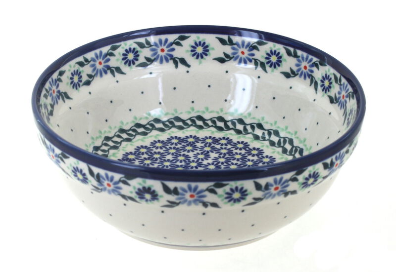 Blue Rose Polish Pottery Winter Nights Cereal/Soup Bowl
