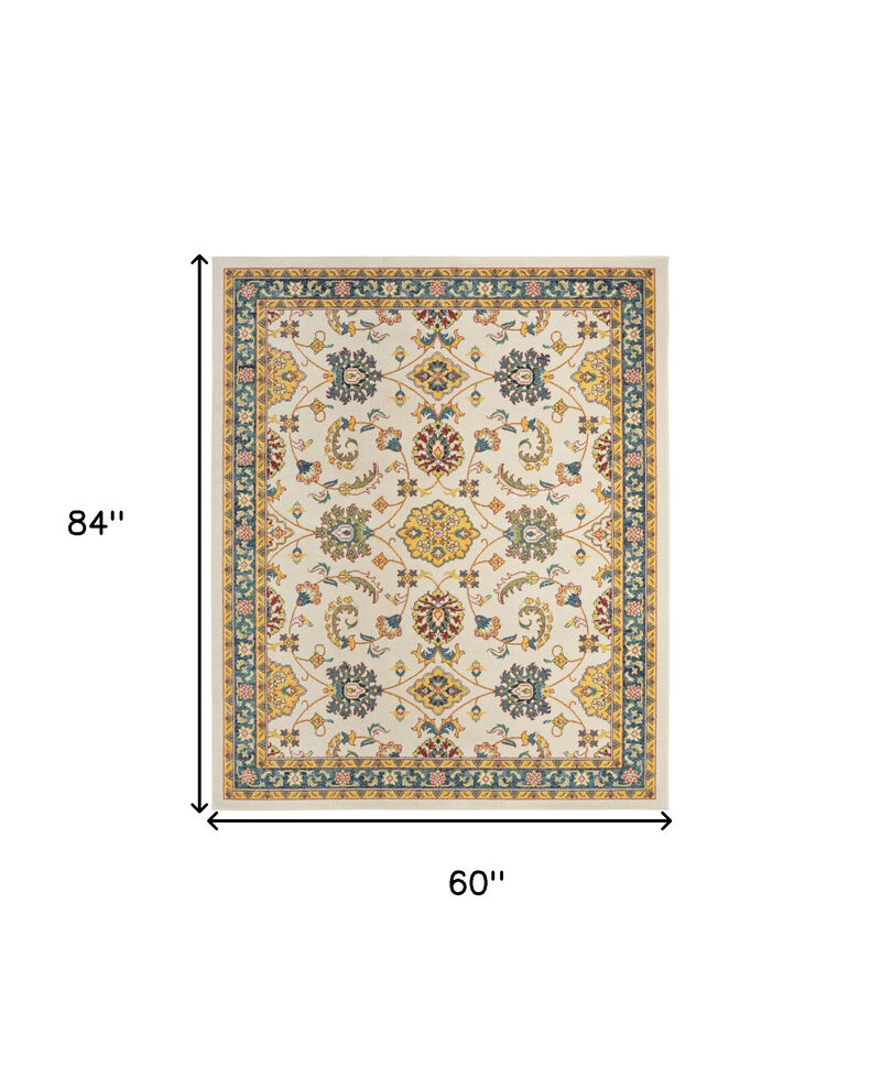 HomeRoots Floral Indoor Outdoor Area Rug image number 6