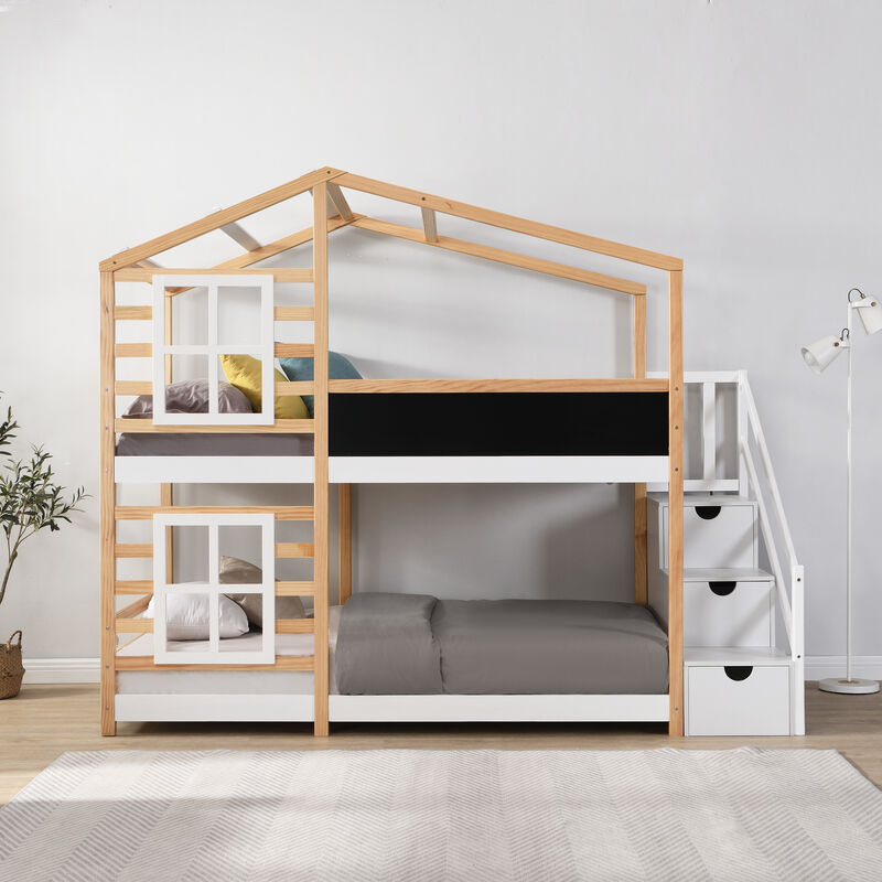 Skedce Twin over Twin Bunk Bed image number 3
