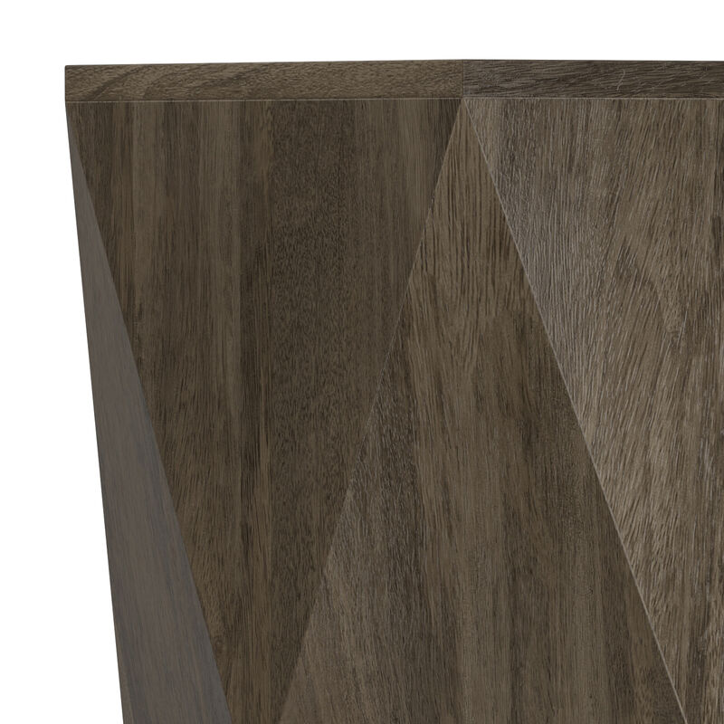 Mckinley 16 inch Wide Solid Mango Contemporary End Table in Ash Grey, Assembled