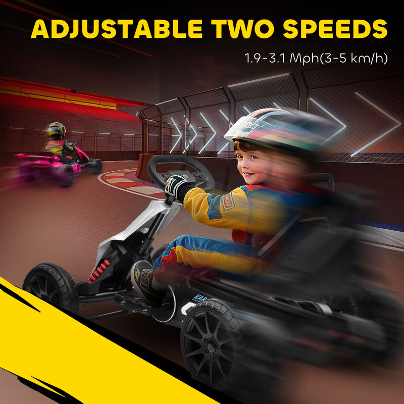 BreeBe 12V Electric Go Kart for Kids w/ Adjustable Speed image number 4