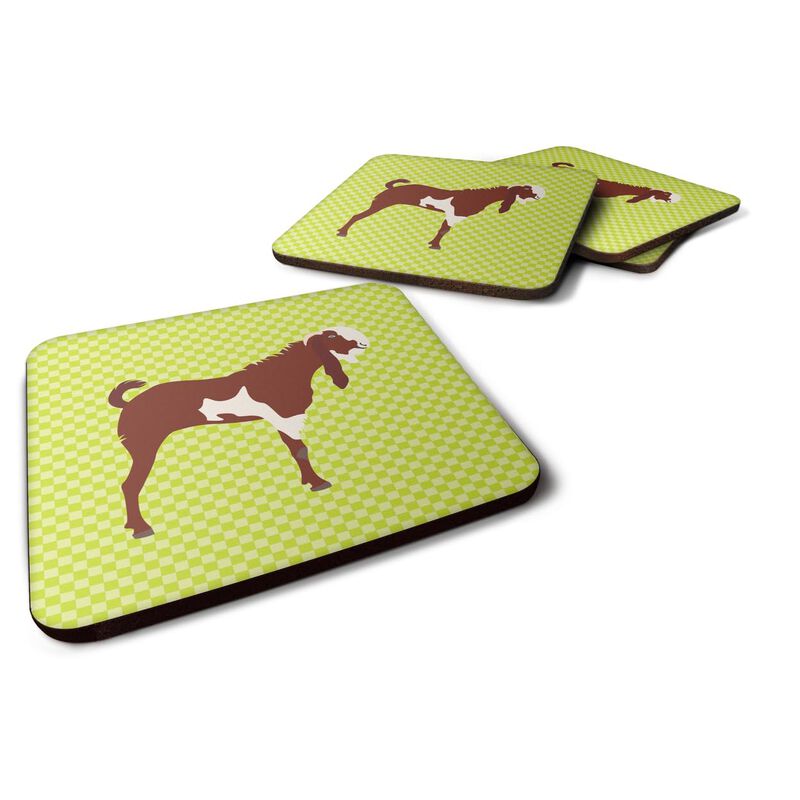 Caroline's Treasures Jamnapari Goat Green Decorative coasters, 3.5, Multicolor