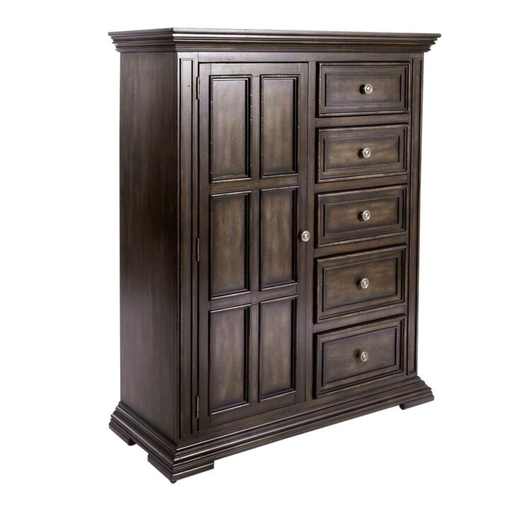 Liberty Furniture Big Valley Door Chest in Brownstone w/ Heavy Distressing