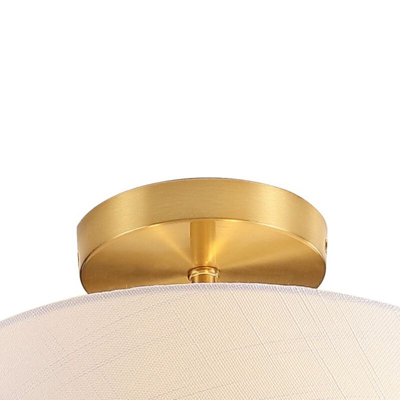 Isabella 3-Light Modern Midcentury Iron LED Semi Flush Mount