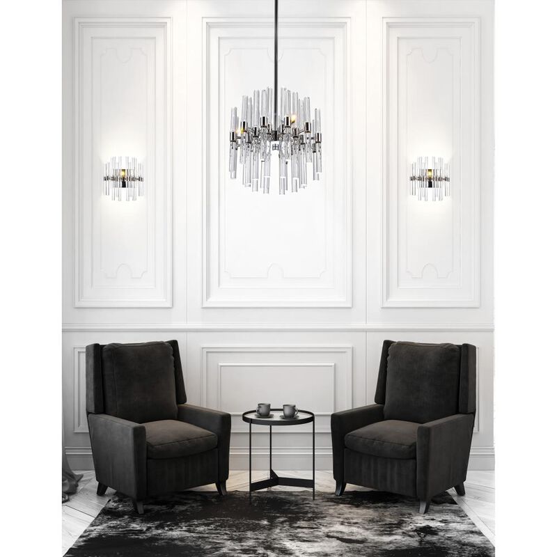 Miroir 6 Light Mini Chandelier With Polished Nickel Finish