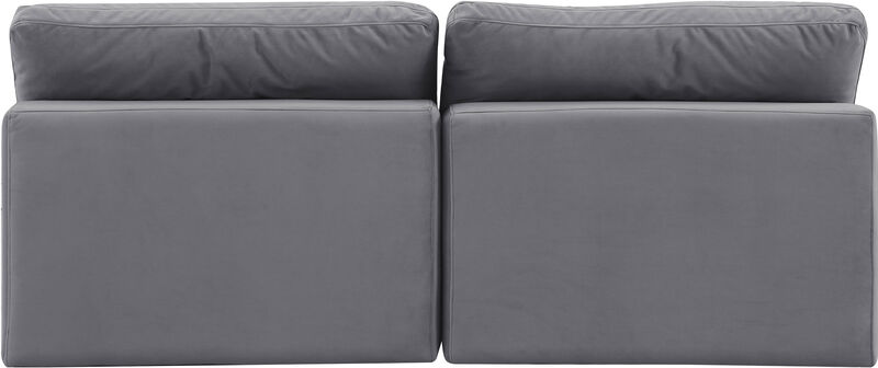 Meridian Furniture Comfy Grey Velvet Modular Sofa