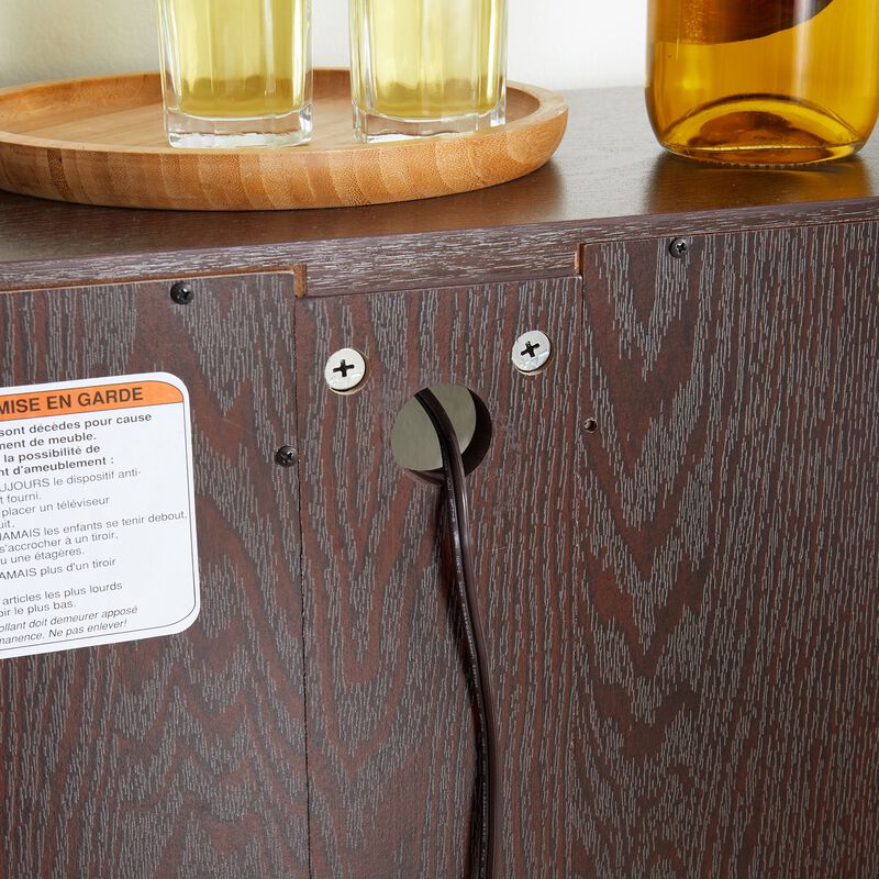 25.98 in. Display Cabinet with 2 Glass Doors