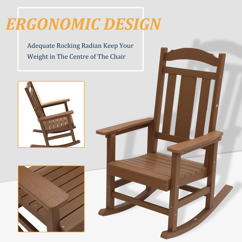 Hivvago All-Weather Folding Adirondack Chairs image number 6