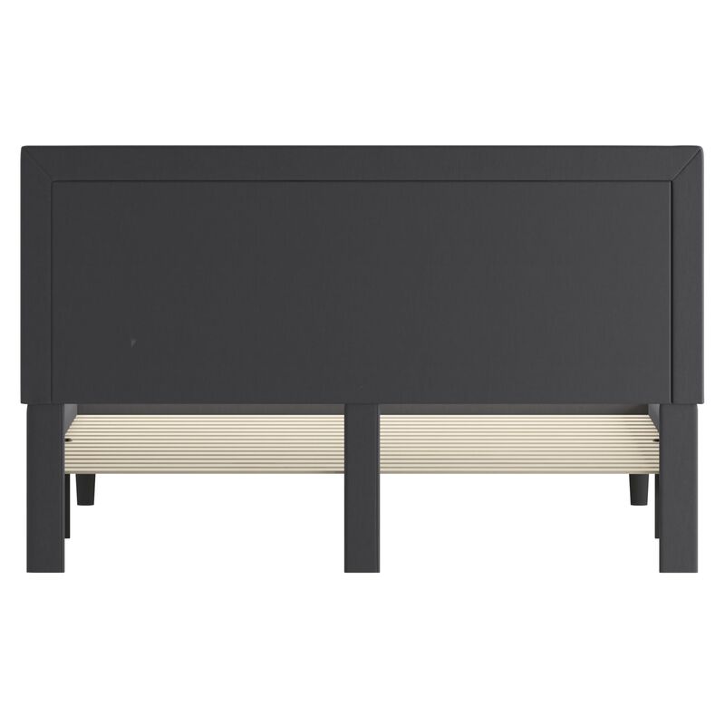 Flash Furniture Roxbury King Size Tufted Upholstered Platform Bed in Dark Gray Fabric image number 4