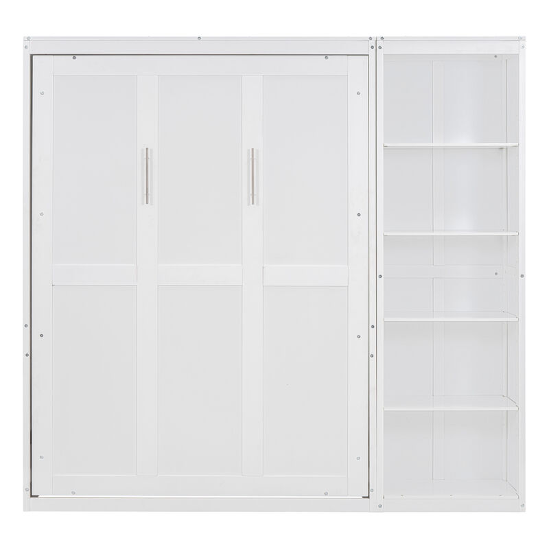 Merax Classical Murphy Bed with Storage Shelves