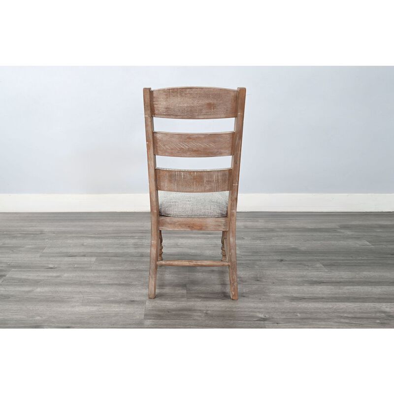 Sunny Designs Sierra Rustic Ladder Back Dining Chair with Cushion Seat (Set of 2) image number 5