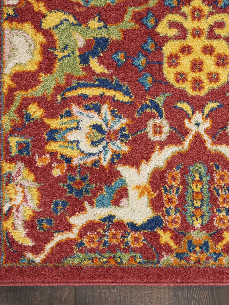 Allur ALR03 Red/Multicolor 2'3" x 7'6" Rug