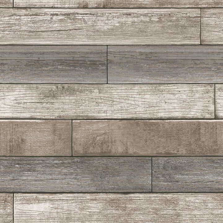 Emory Multicolor Reclaimed Wood Plank Peel & Stick Wallpaper (Set of 2)