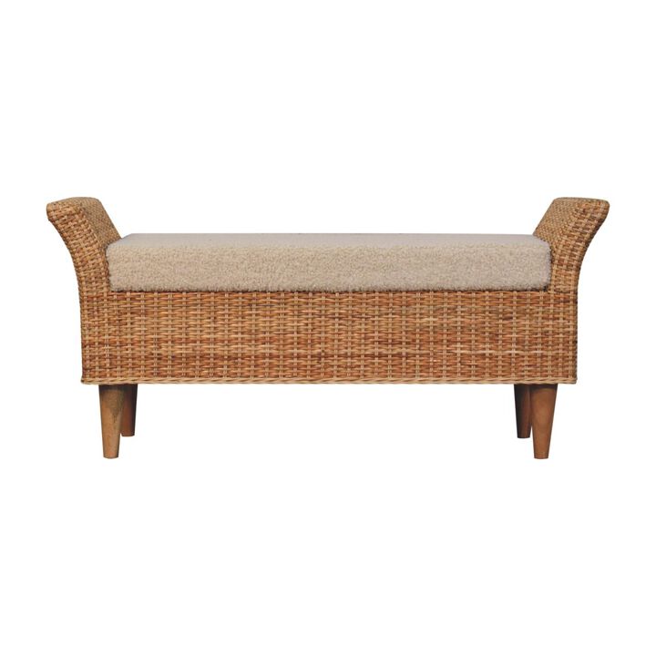 Artisan Furniture Solid Wood Riviera Woven Bench