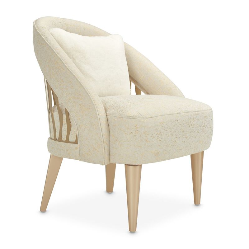 Michael Amini La Rachelle Flame Chair - Gold Rush/Champagne
