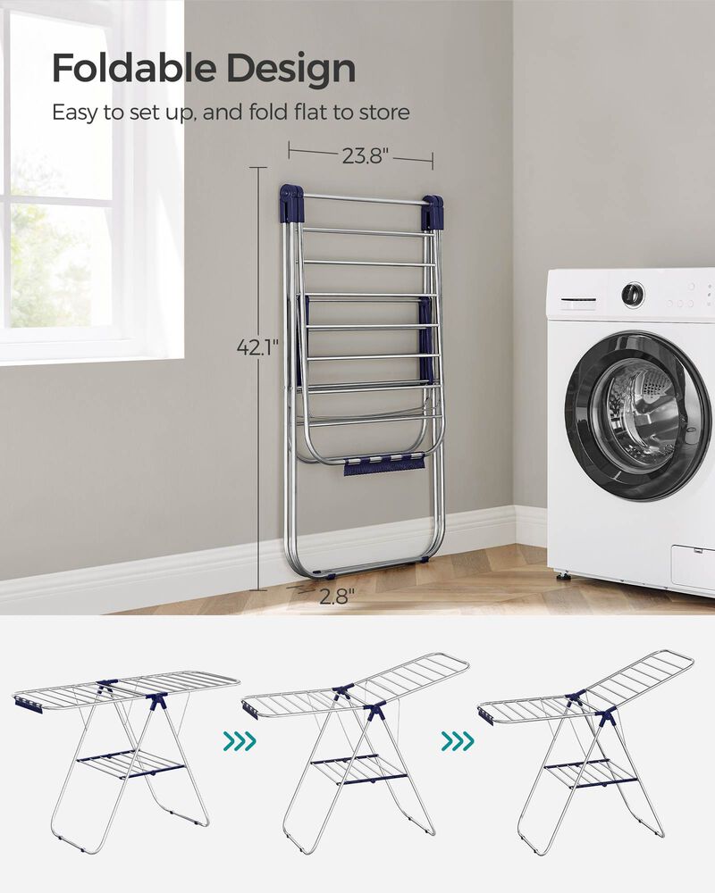 Multi-Clip Drying Rack for Socks and Delicates &ndash; Foldable Clothes Rack for Laundry Room or Bathroom