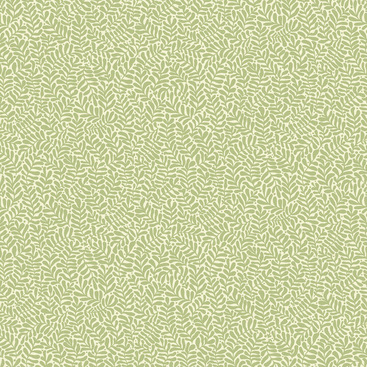 Anna Light Green Fern Trail Wallpaper