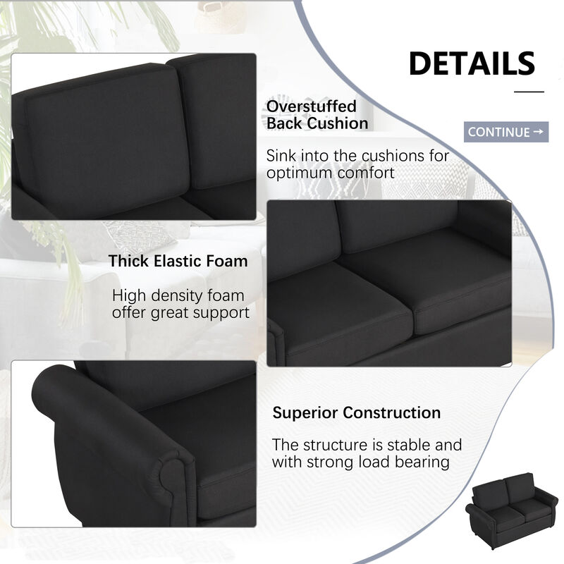Merax Pull Out Sofa Bed Loveseat Futon with 2 USB Ports