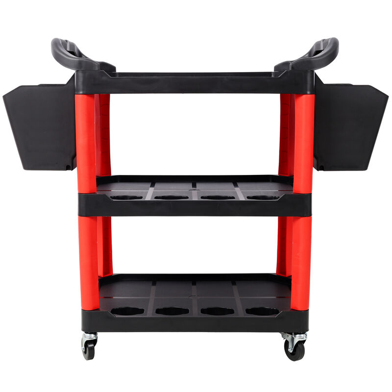ELEMENT ACE 3 Tier Rolling Utility Storage Cart with Wheels and Hanging Buckets for Garage, Workshop, Auto Detailing and Repair Shop Tool Organization image number 6