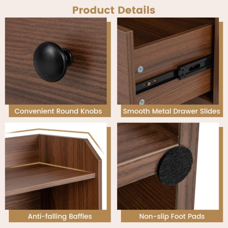 Hivvago Modern Storage Dresser with Anti-toppling Device