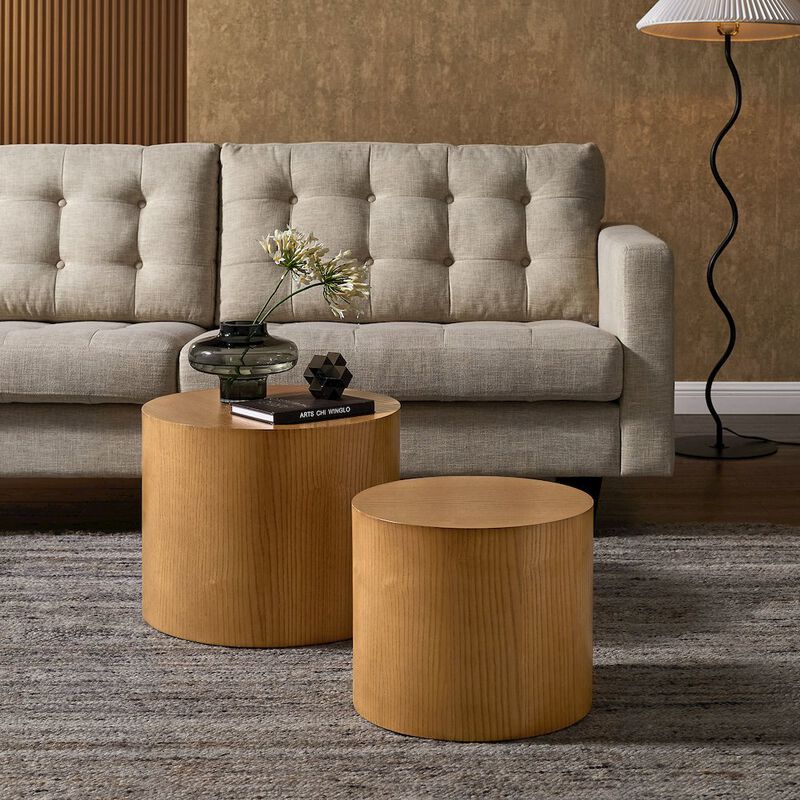 Amani Round Nesting Coffee Tables Set of 2 image number 9