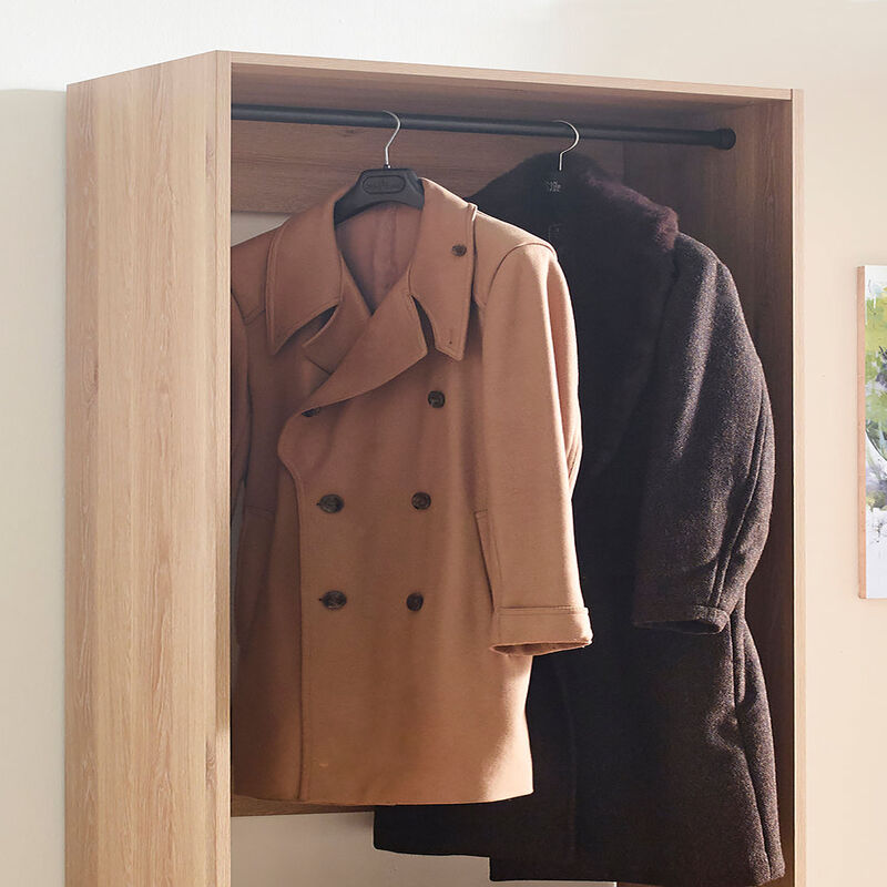 Prosper 32" Oak Wood Walk-in Closet with Two Drawers