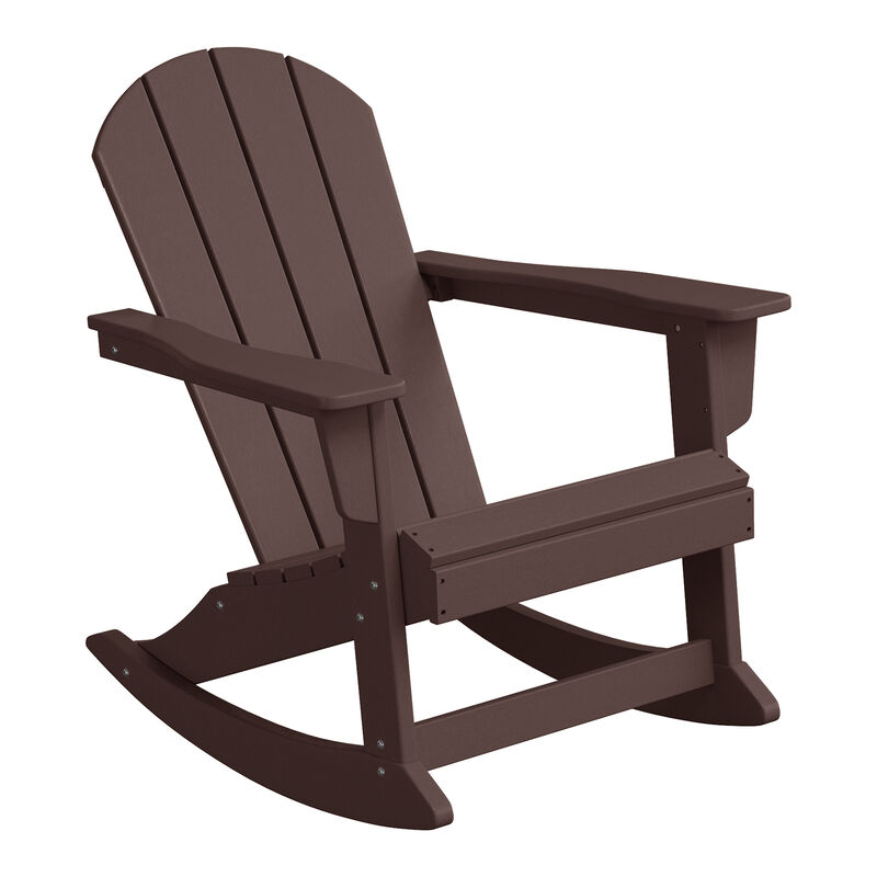 WestinTrends 3-Piece set Outdoor / Patio Poly Adirondack rocking chairs with a side table ( 2 seater )