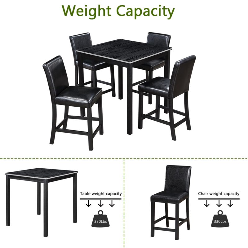 Zograk 5‑Piece Counter Height Dining Table Set image number 7