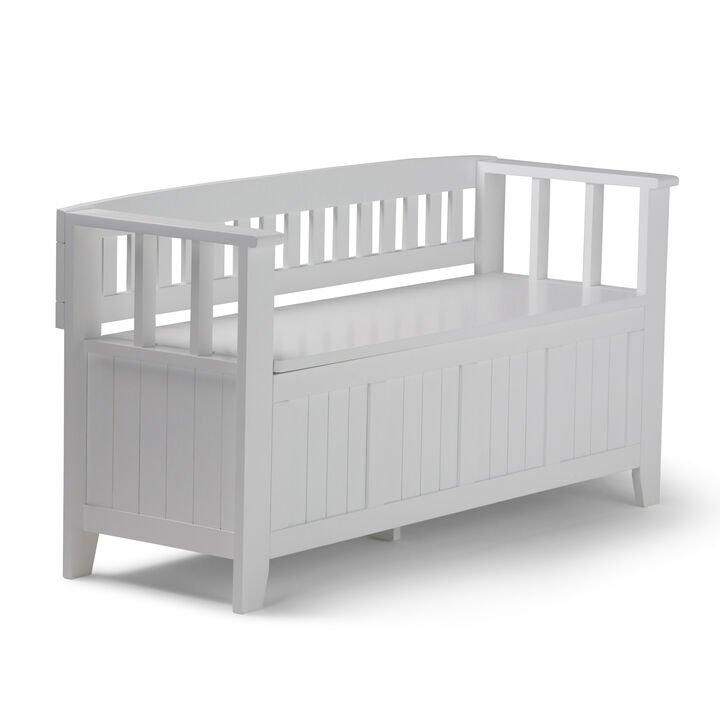 Simpli Home Acadian Entryway Storage Bench