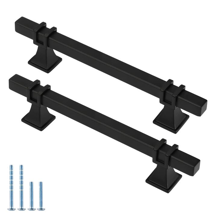 Lepatape 25 Pack 5 Inch Cabinet Pulls Black Cabinet Handles Matte Black Drawer Pulls Kitchen Cabinet Handles Kitchen Cabinet Har