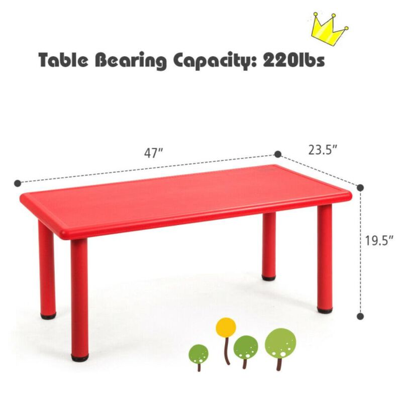 Hivvago Kids Plastic Rectangular Learn and Play Table