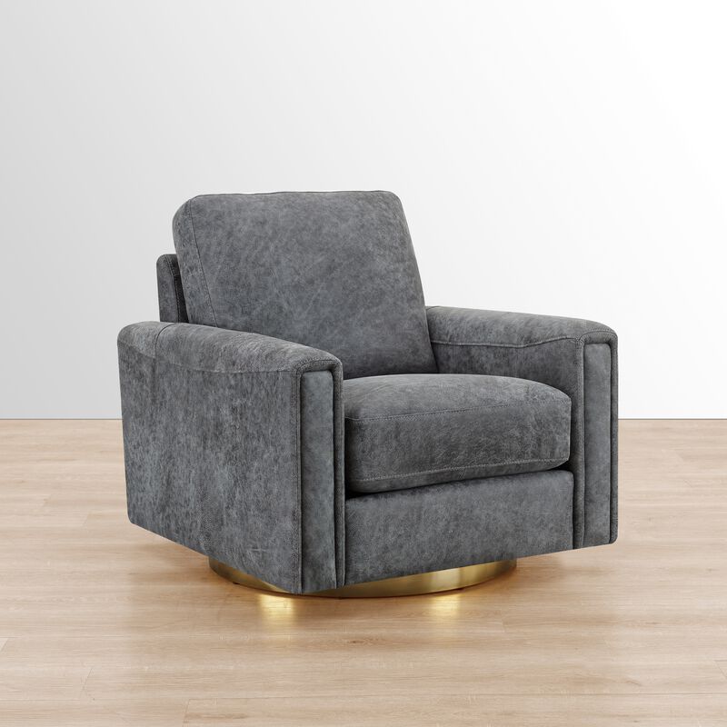 Hayward Swivel Leather Chair