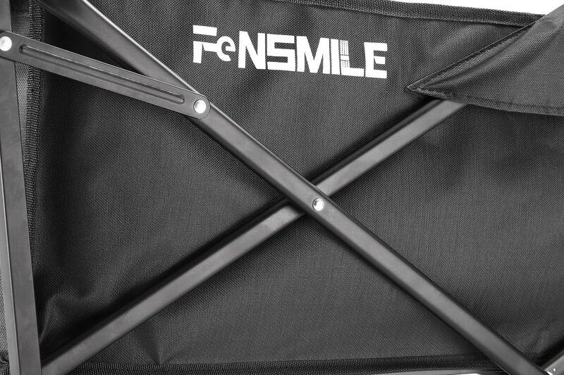 EchoSmile 4.06 cu. ft. Fabric Portable Garden Cart with Adjustable Rolling Wheels in Green