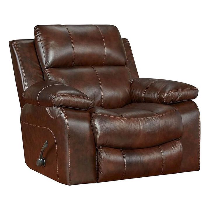 Catnapper Positano Italian Top Grain Leather Match Rocker Recliner